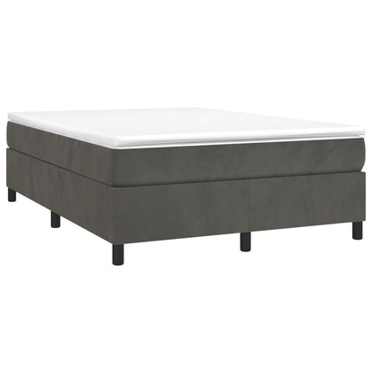 Bed Frame Dark grey Velvet, plywood, engineered wood Queen Modern