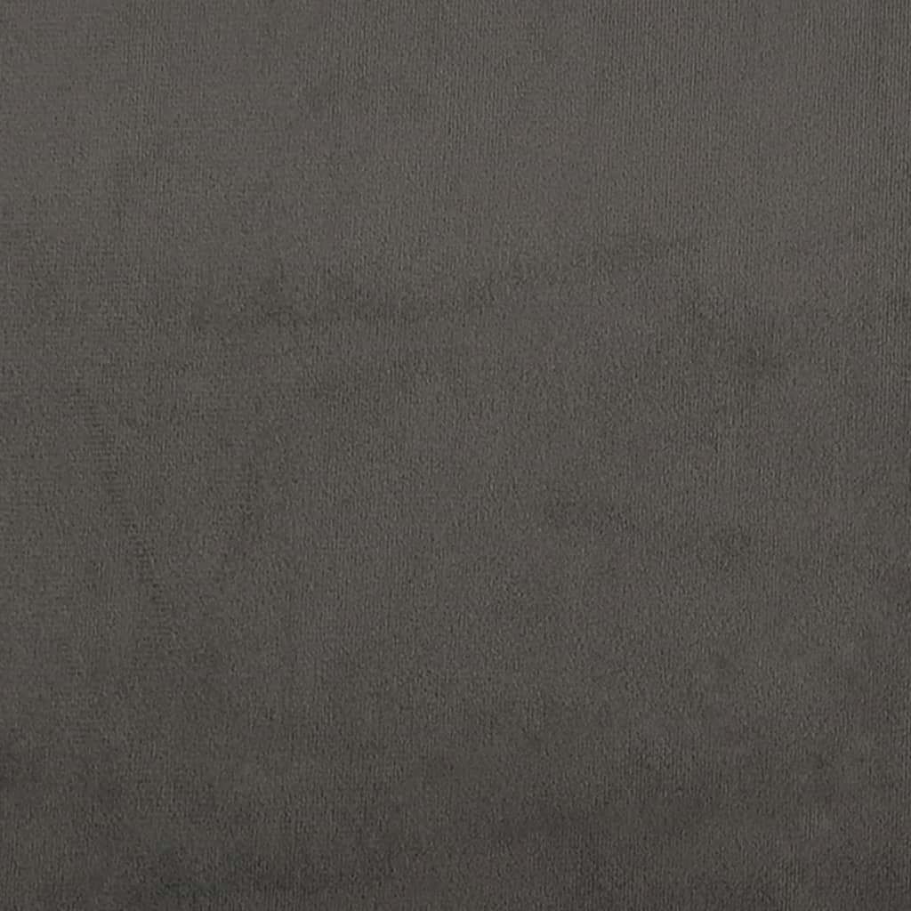 Bed Frame Dark Grey Velvet (100% polyester), plywood, engineered wood