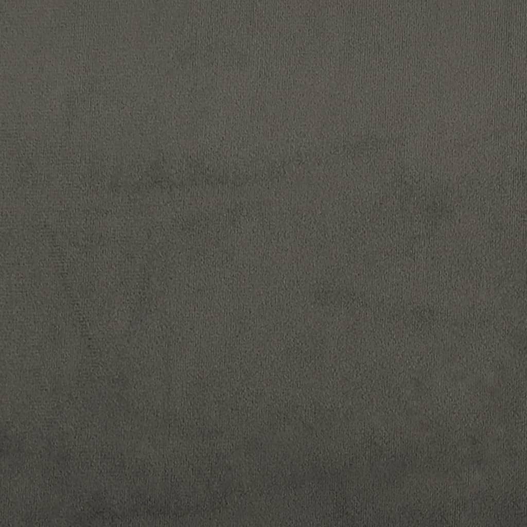 Bed Frame Dark Gray Velvet, plywood, engineered wood
