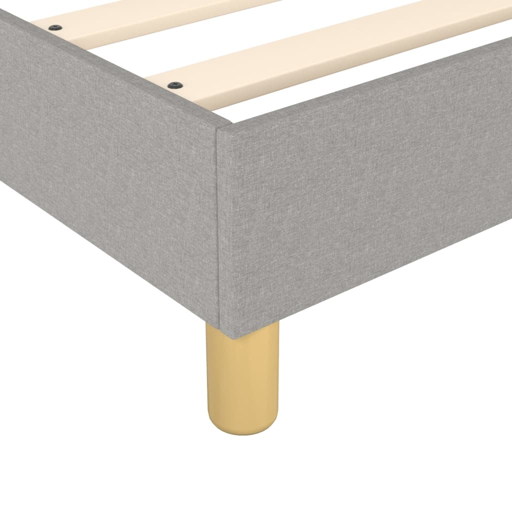 Box Spring Bed with Mattress Light Gray 39.4"x74.8" Twin Fabric