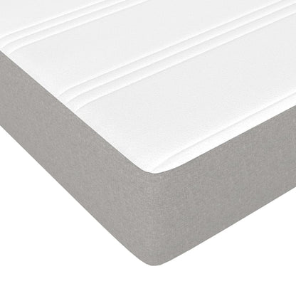 Box Spring Bed with Mattress Light Gray 39.4"x74.8" Twin Fabric