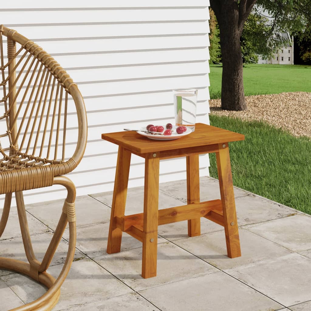 Stool Natural Wood Solid Acacia wood Medium Decorative Inlays