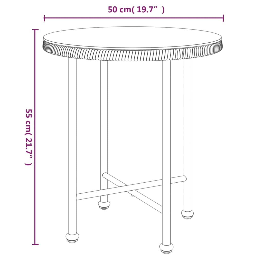 Dining Table Transparent, Black