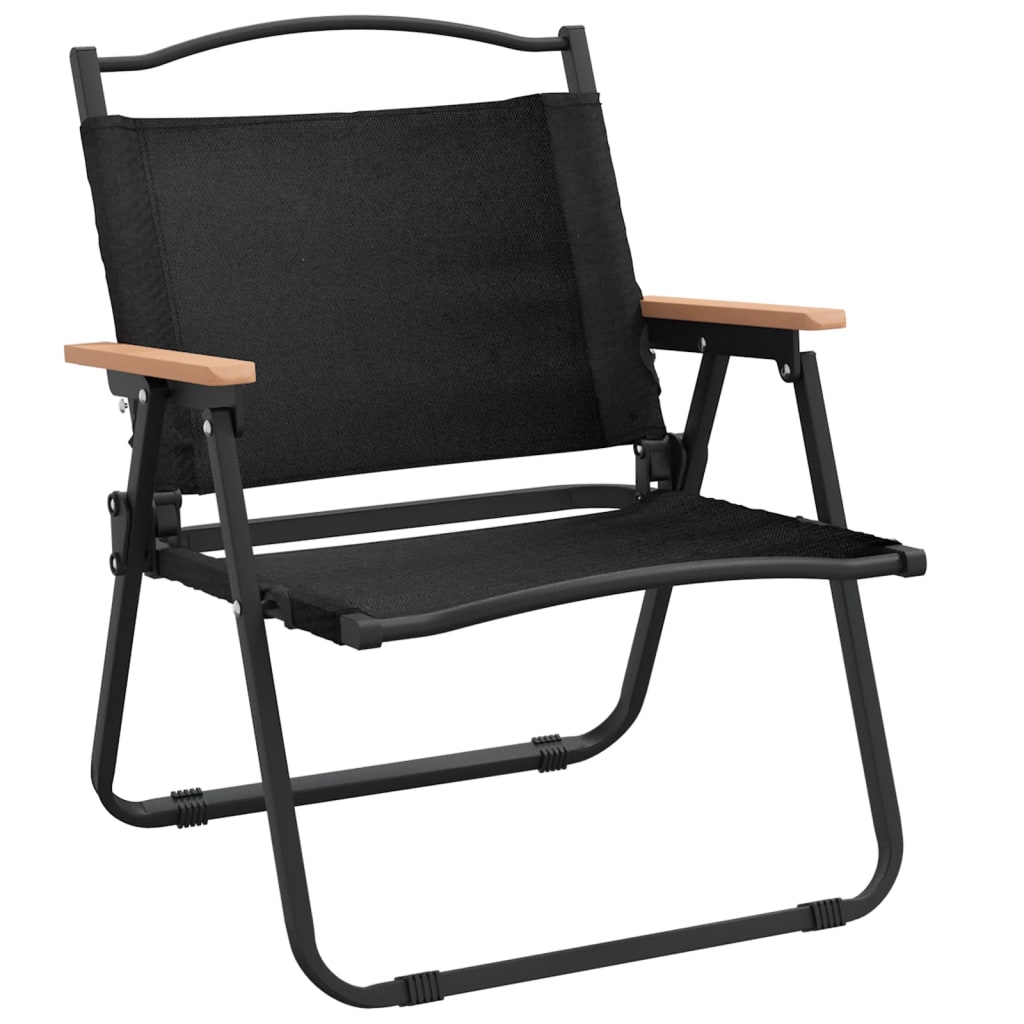 Camping Chair Set of 2 Black