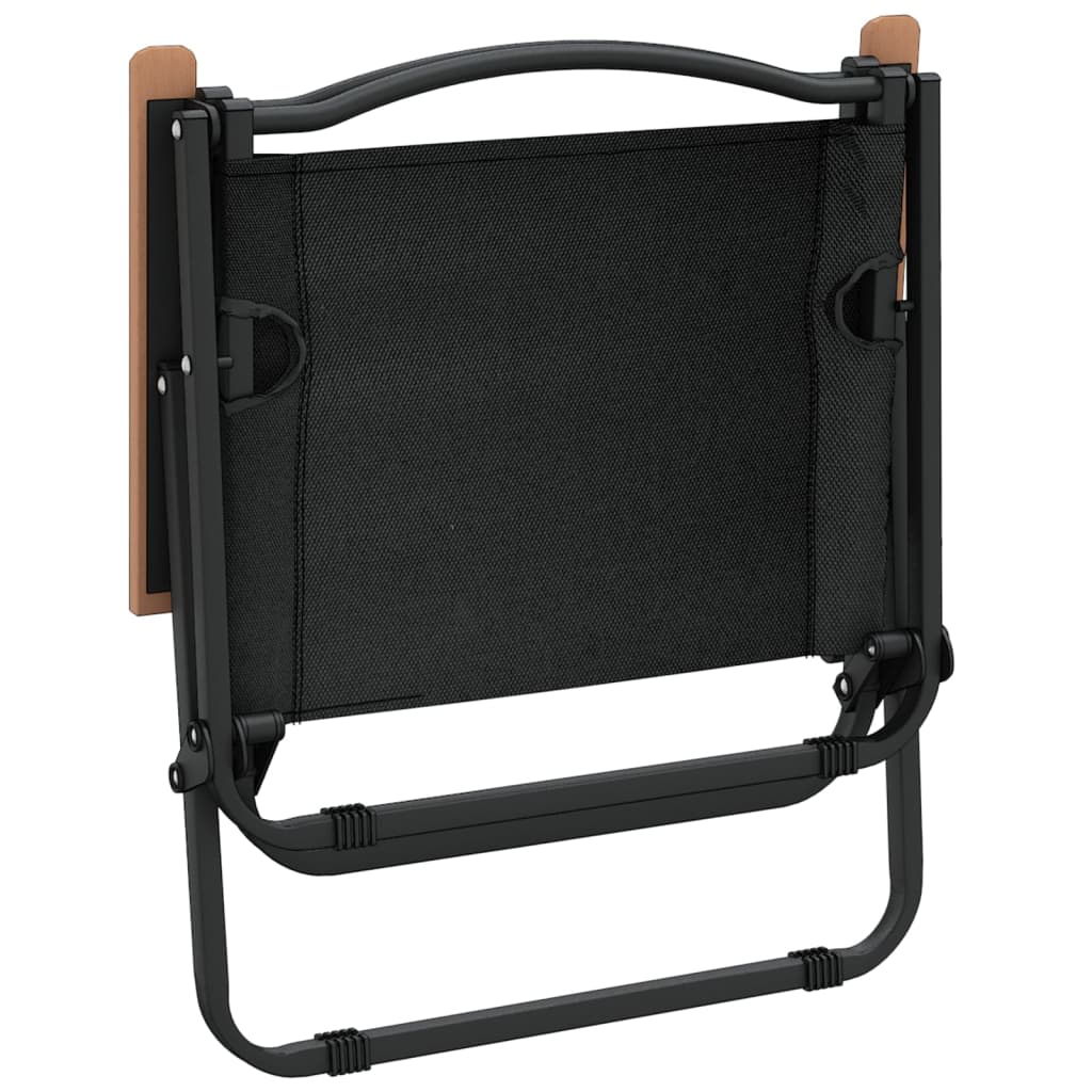 Camping Chair Set of 2 Black