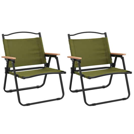 Camping Chair Set of 2 Green