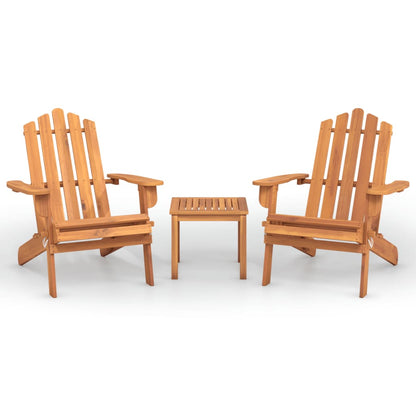 Garden Lounge Set Natural wood Solid Acacia wood Two Chairs