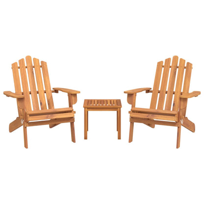 Garden Lounge Set Natural wood Solid Acacia wood Two Chairs