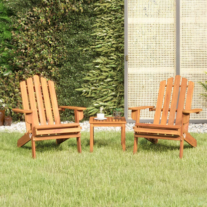 Garden Lounge Set Natural wood Solid Acacia wood Two Chairs