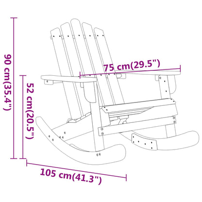 3 Piece Adirondack Patio Lounge Set Solid Wood Acacia
