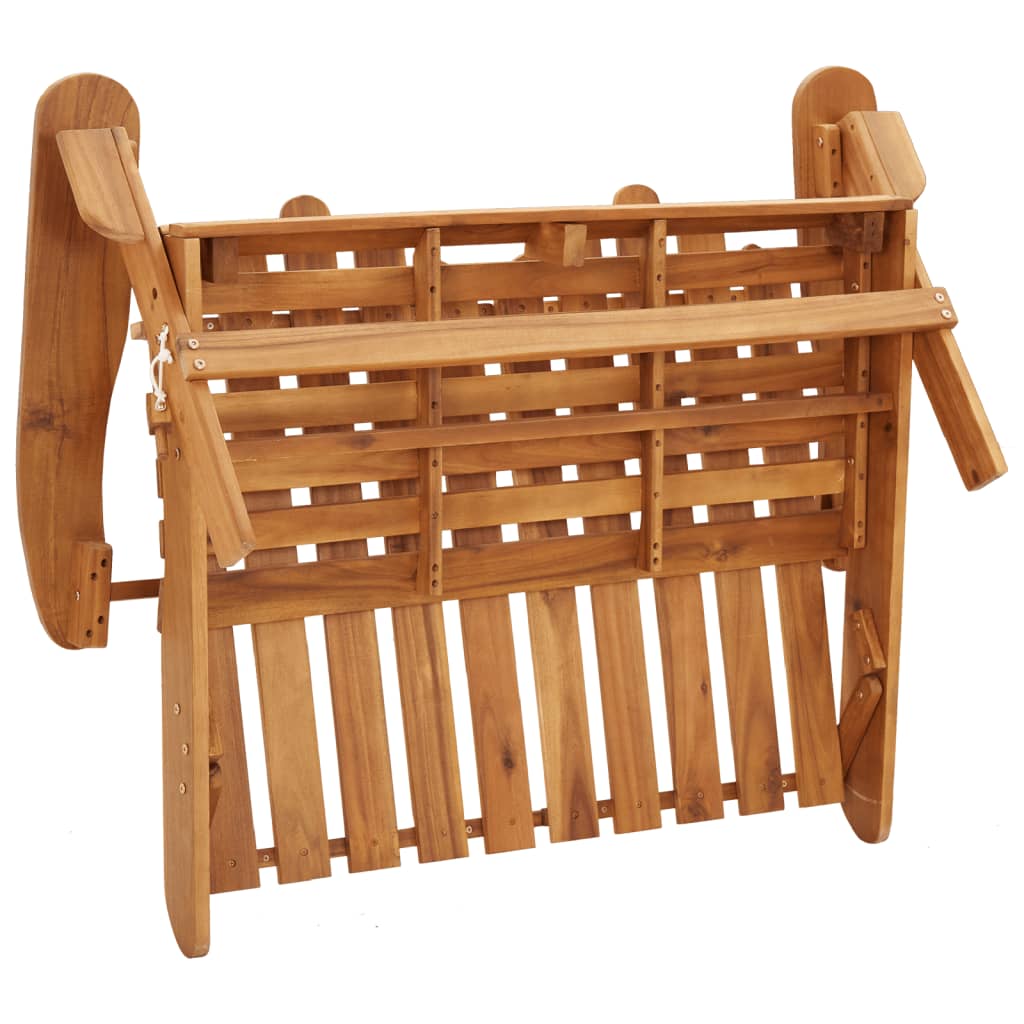 Garden Lounge Set Dark grey Solid_acacia_wood Medium Foldable
