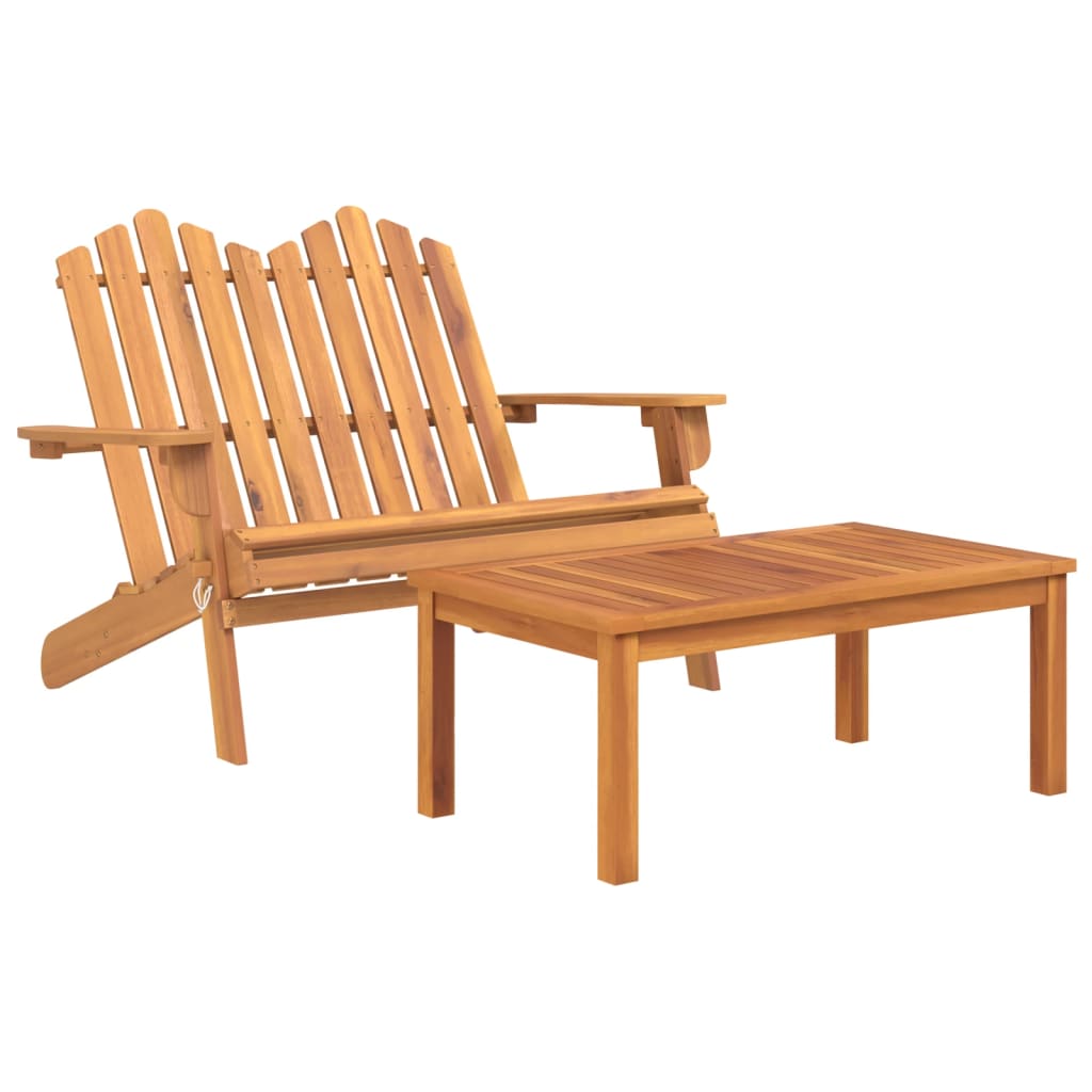 Garden Lounge Set Natural wood Solid acacia wood Medium