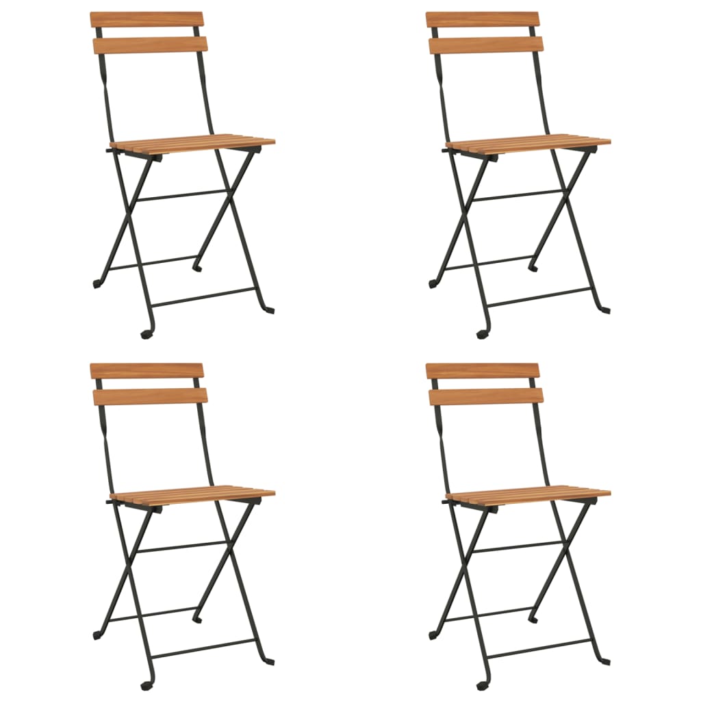 Folding Bistro Set Natural wood Solid acacia wood Standard
