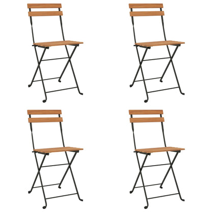 Folding Bistro Set Natural wood Solid acacia wood Standard