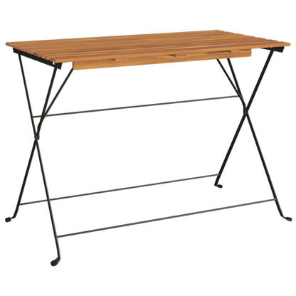 Folding Bistro Set Natural wood Solid acacia wood Standard