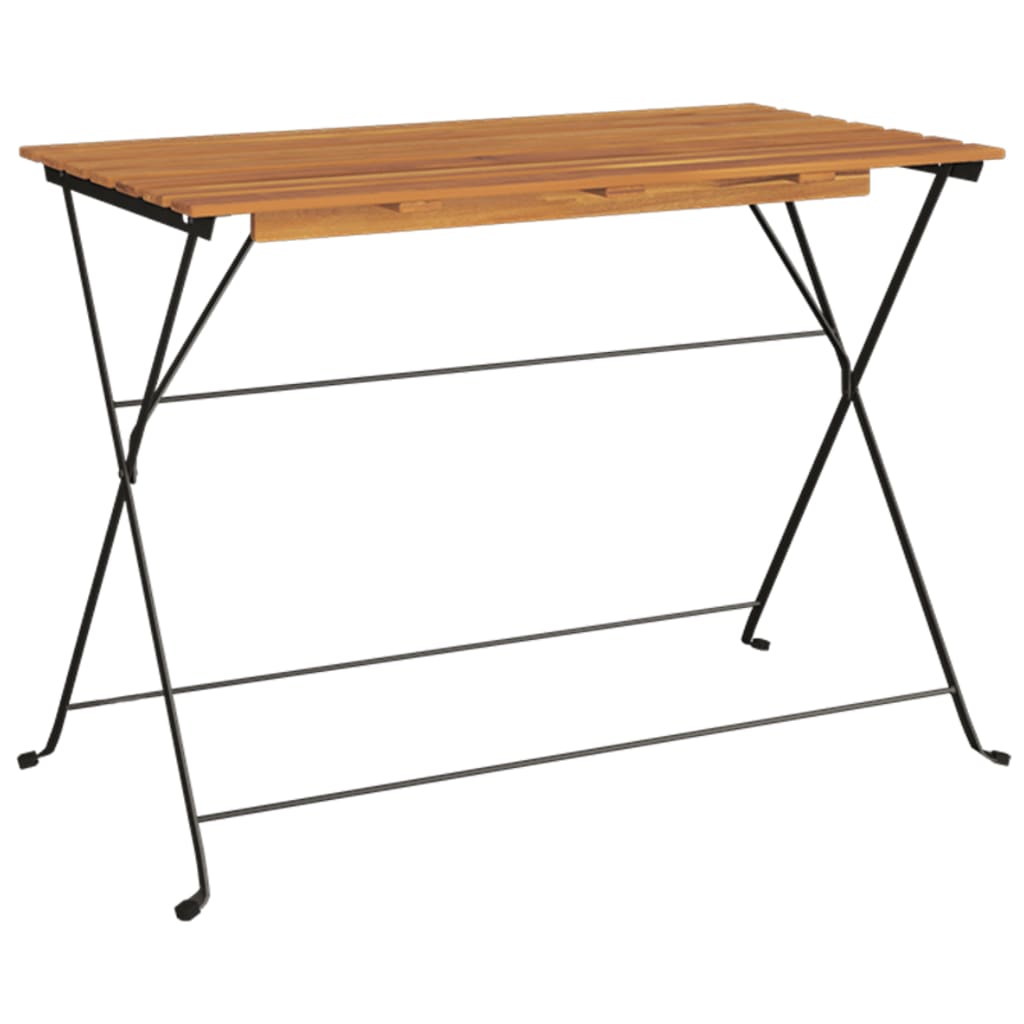 Folding Bistro Set Natural wood Solid acacia wood Standard