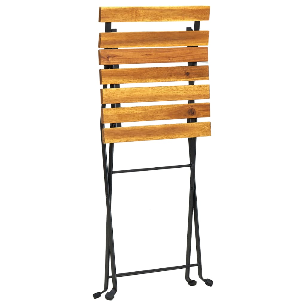 Garden Chair Set of 6 Brown Solid Acacia wood Standard