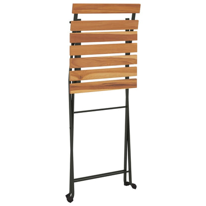 Folding Bistro Chair Set of 6 Brown and Black