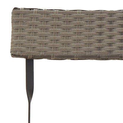 Folding Bistro Chair Set of 4 Grey PE rattan Standard Foldable