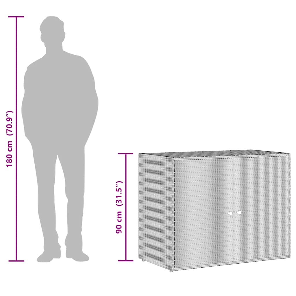 Garden Storage Cabinet Grey