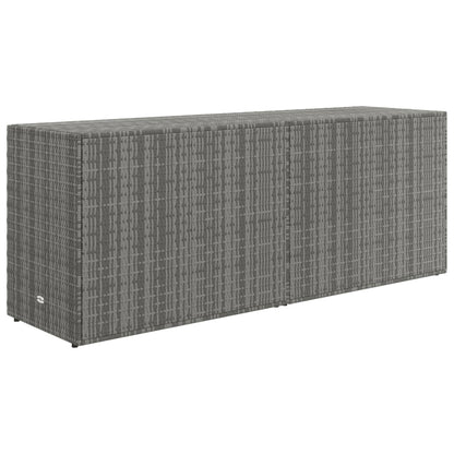 Garden Storage Cabinet Grey PE Rattan Medium
