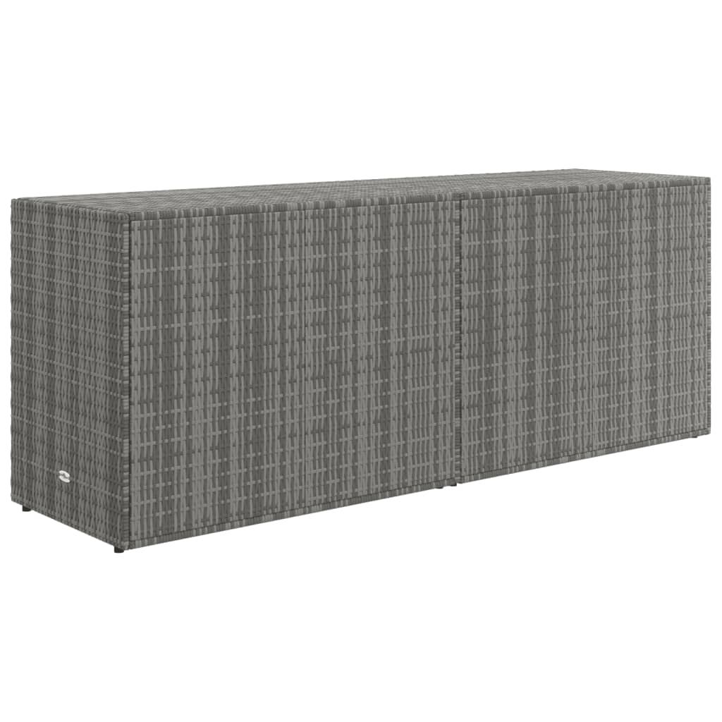 Garden Storage Cabinet Grey PE Rattan Medium