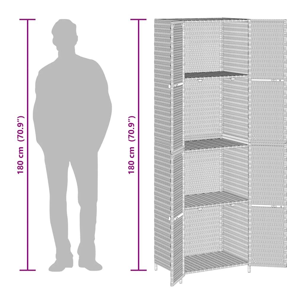 Garden Storage Cabinet Black