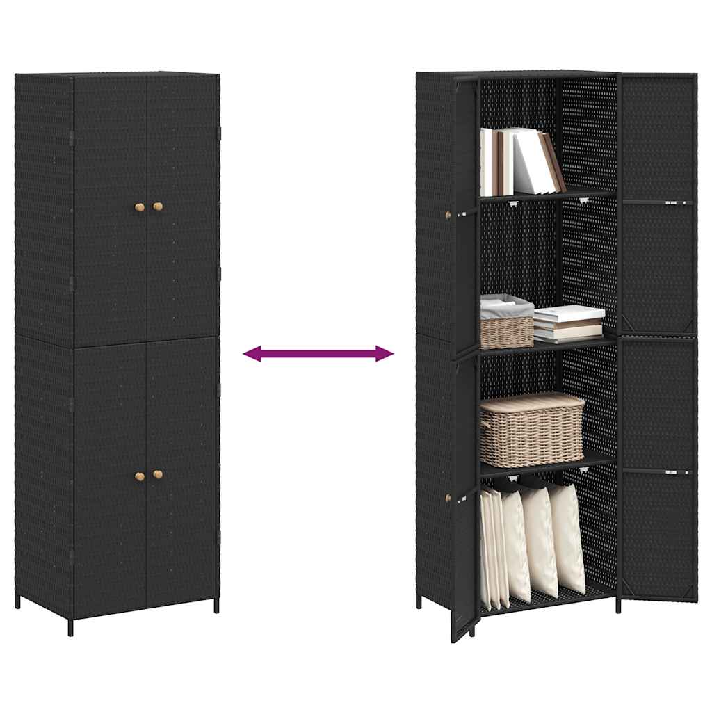 Garden Storage Cabinet Black