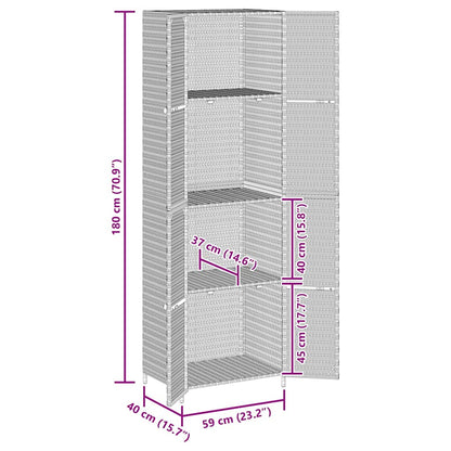 Garden Storage Cabinet Black