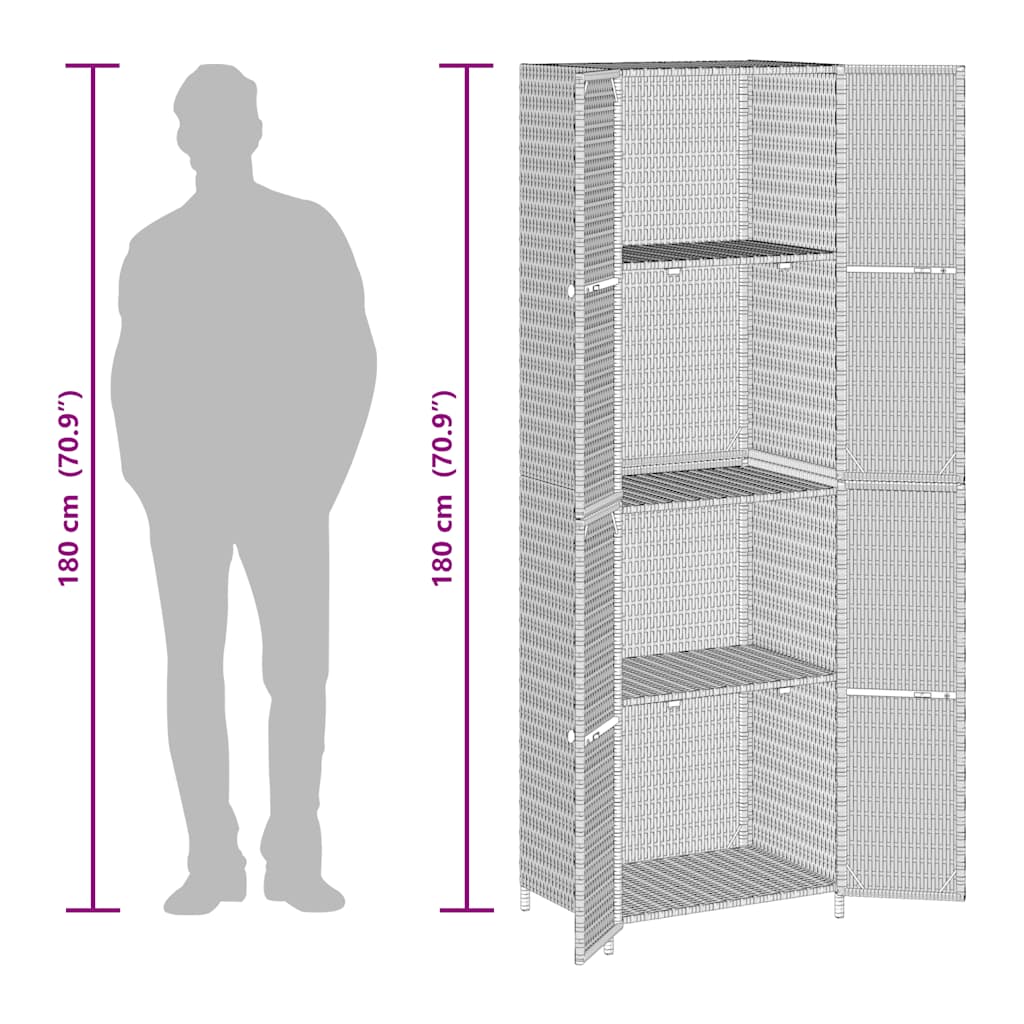 Garden Storage Cabinet Gray