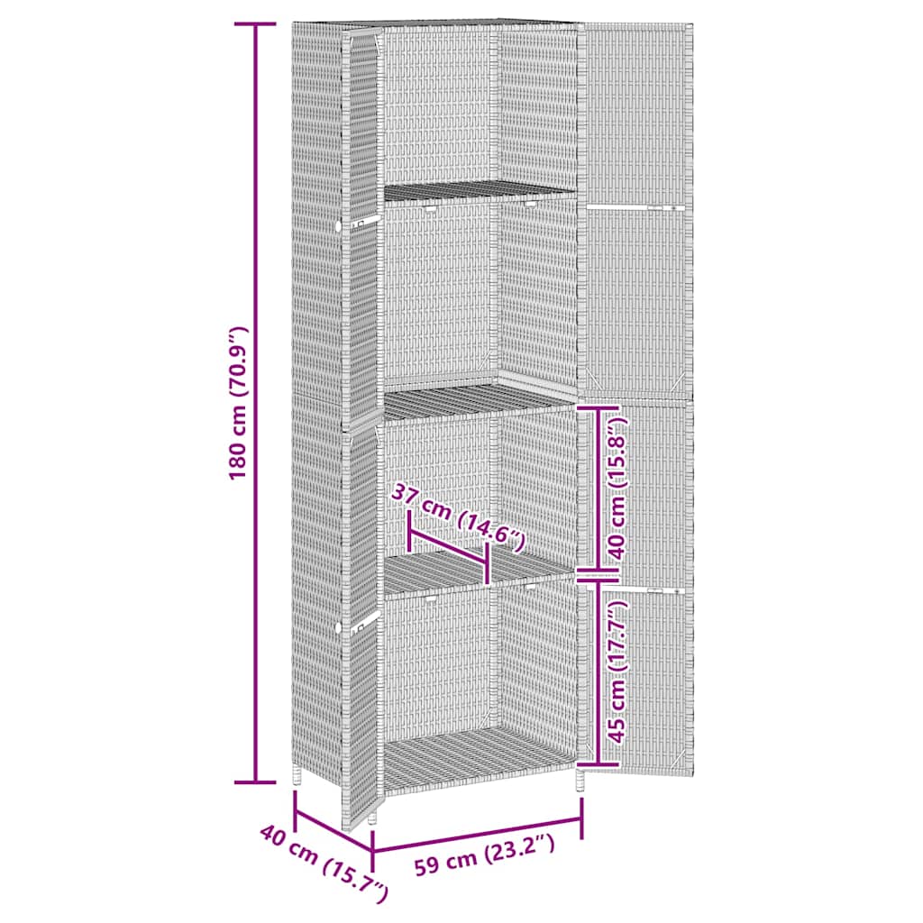 Garden Storage Cabinet Gray