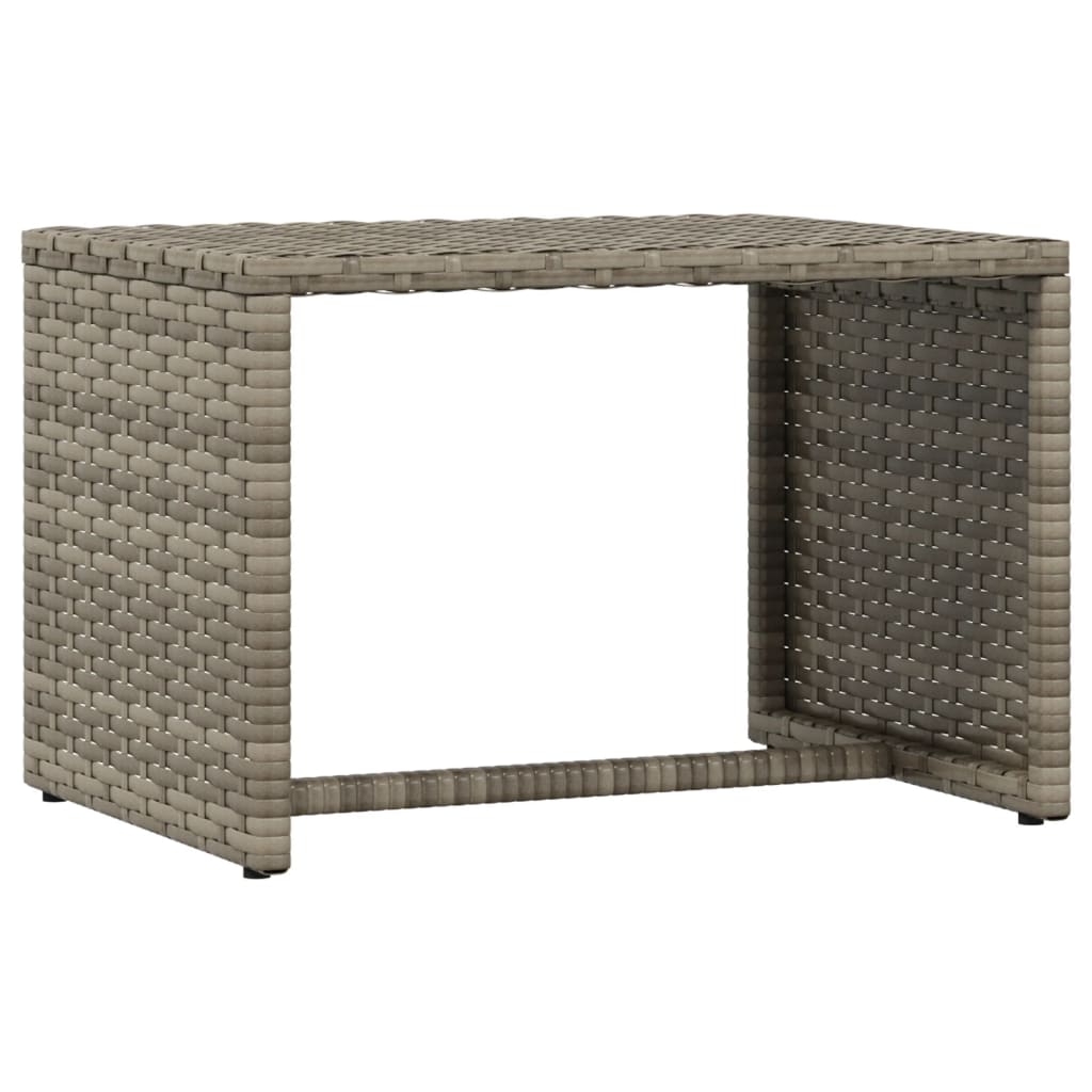 Patio Sunbed Set of 3 Gray PE Rattan, Powder-Coated Steel Large