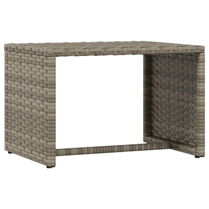 Patio Sunbed Set of 3 Gray PE Rattan, Powder-Coated Steel Large