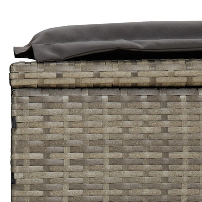 Sunbed Grey PE Rattan, Powder-Coated Steel 83.1 x 25.6 in