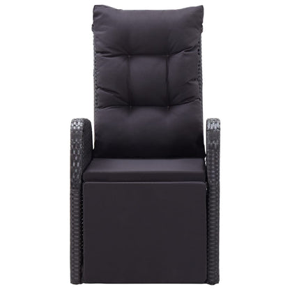 Reclining Garden Chair Set of 2 Black