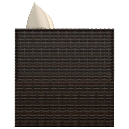 Outdoor Lounge Bed Brown, Cream White