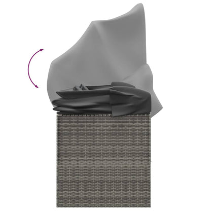 Outdoor Lounge Bed Grey