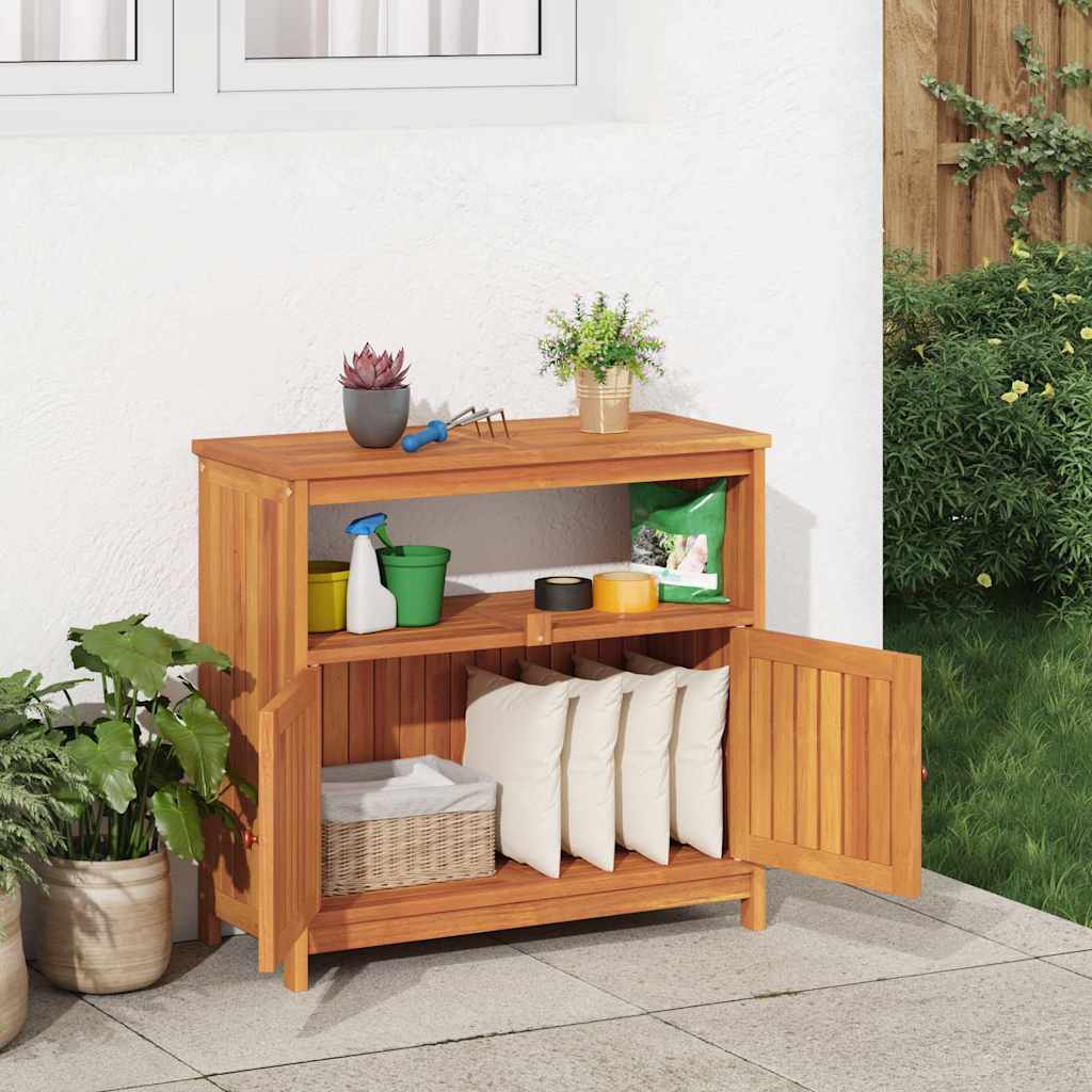 Garden Console Table Natural Brown Solid Acacia Wood