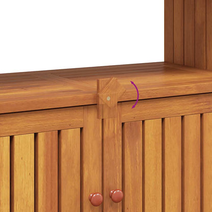 Garden Console Table Natural Brown Solid Acacia Wood