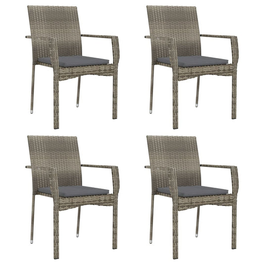 Outdoor Chair Set of 4 Grey