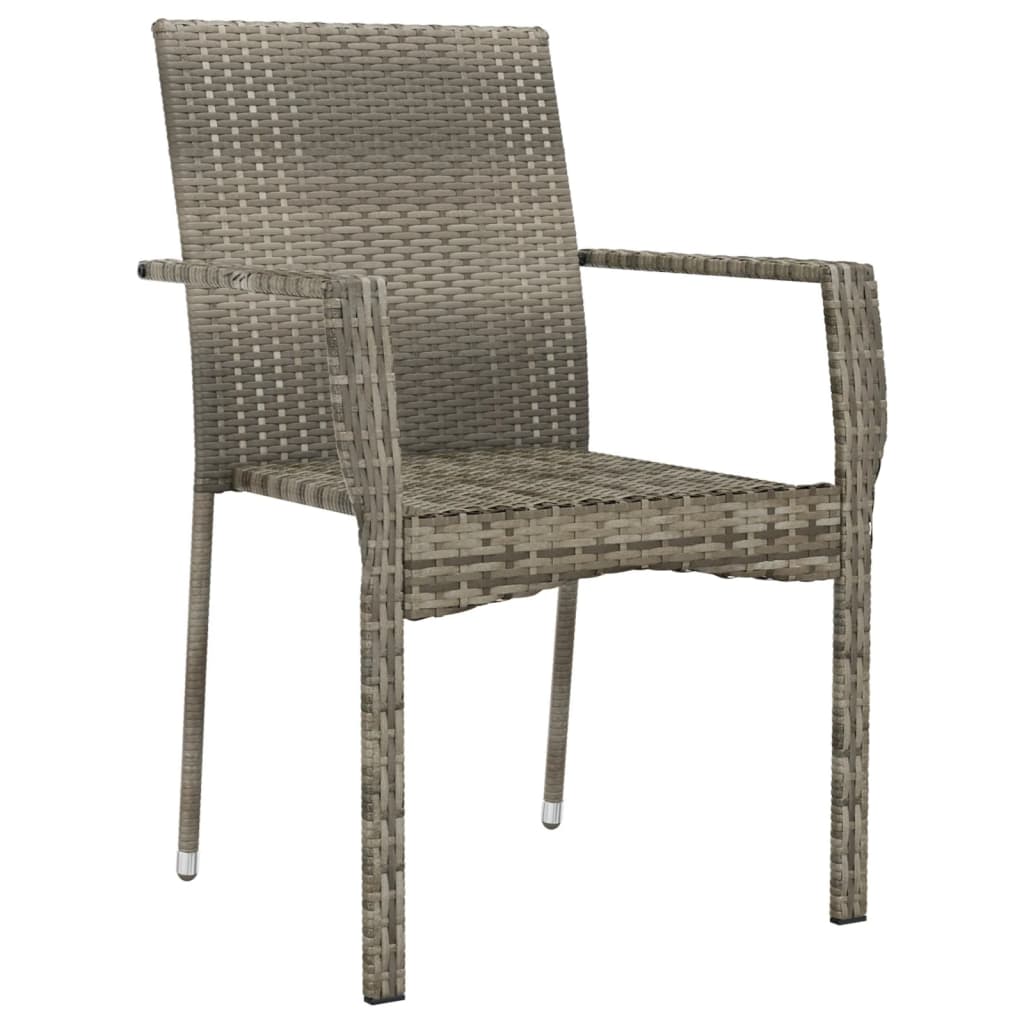 Outdoor Chair Set of 4 Grey
