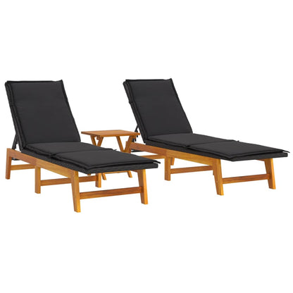 Garden Lounge Set Black and brown PE rattan Standard