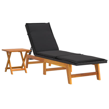 Garden Lounge Set Black and brown PE rattan Standard