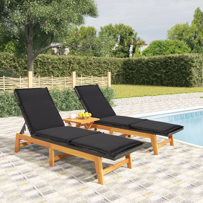 Garden Lounge Set Black and brown PE rattan Standard