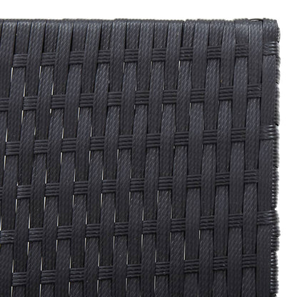 Garden Lounge Set Black PE rattan Adjustable Armrests