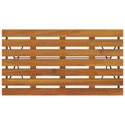 Folding Bistro Table Natural wood and black Solid Acacia wood, Steel