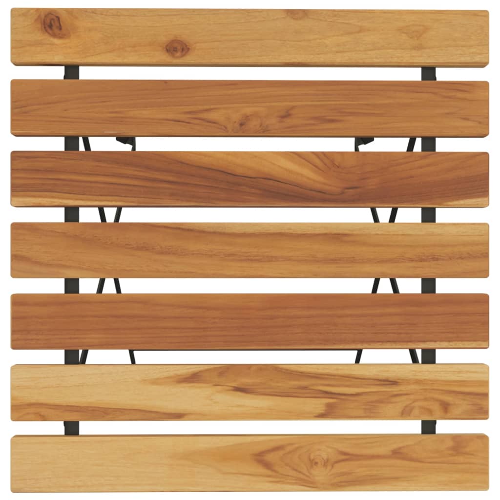 Folding Bistro Table Natural teak and black