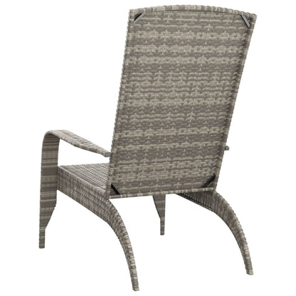 Garden Adirondack Chair Grey Poly rattan, powder-coated steel
