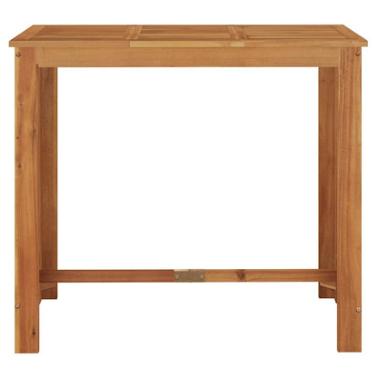 Garden Bar Table Natural Wood Solid Acacia Wood 47.2x23.6x41.3 in