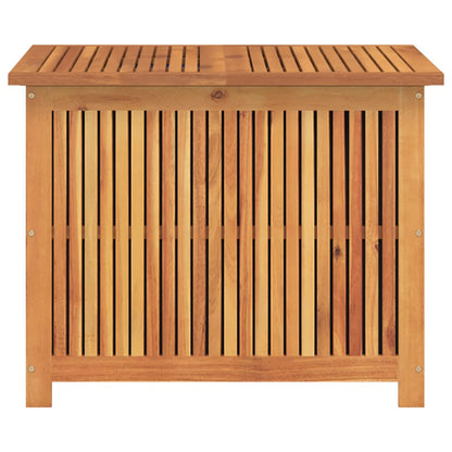 Garden Storage Box Natural Wood Solid Acacia Wood 29.5x29.5x22.8 in